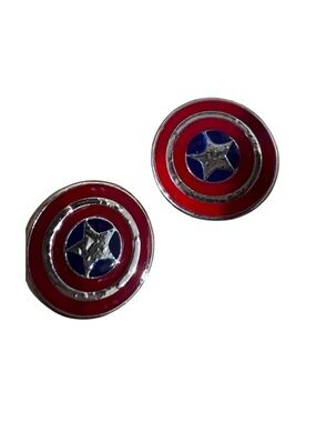 Red and Blue Shield Cufflinks